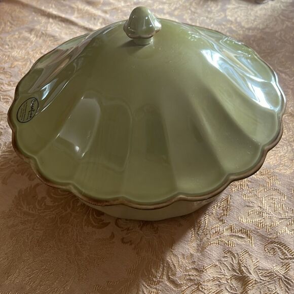 Casafina Casa Stone Covered Casserole Dish - Autumn Waves Portuguese Stoneware. - Picture 3 of 9